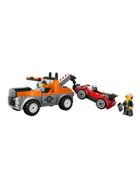 Lego Camión Grúa y Reparación del Auto Deportivo-1