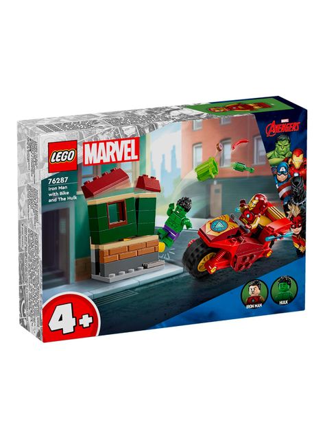 Lego Iron Man con Moto y Hulk-0