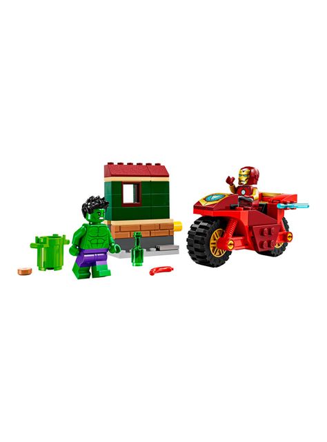 Lego Iron Man con Moto y Hulk-1