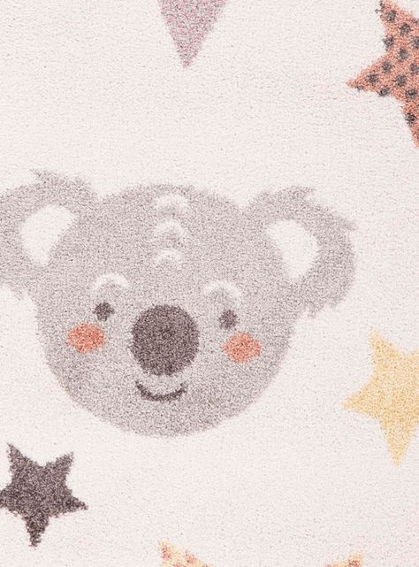 Alfombra Infantil 116 x 170 cm Stars Crema-1