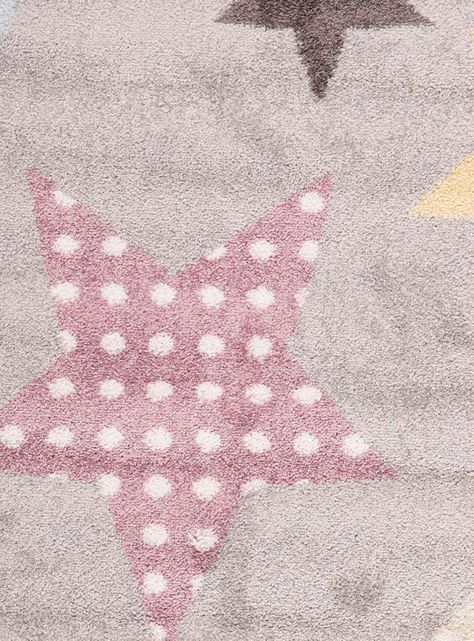 Alfombra Infantil Stars 116 x 170 cm Gris-1