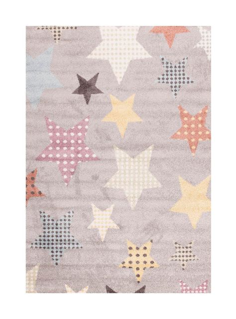 Alfombra Infantil Stars 116 x 170 cm Gris-0