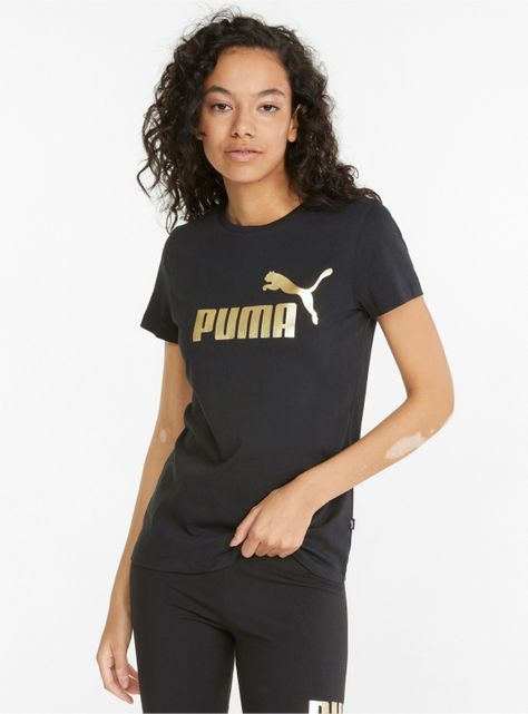 Polera Metallic Frontal Logo ESS Tee-0
