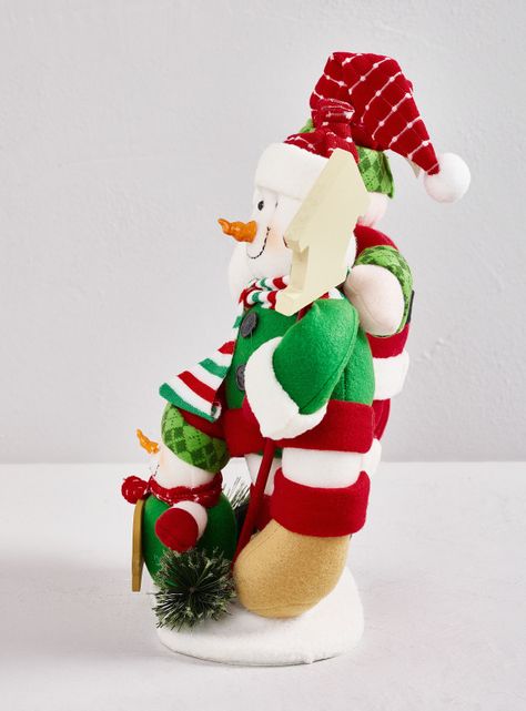 Muñeco de Navidad 36 cm Santa y Snowman-1