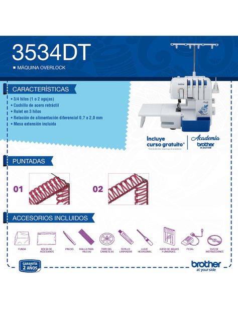 Máquina Overlock 3534D-1