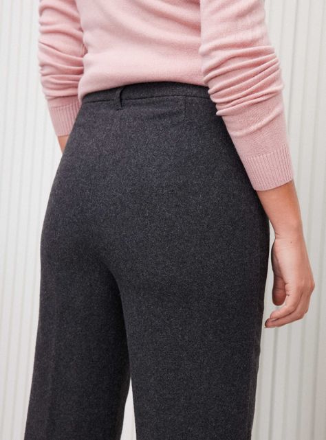 Pantalón con Lana Corte Recto Grafito-3