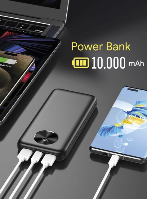 Batería Portátil con Pantalla LED 10.000 mAh-3
