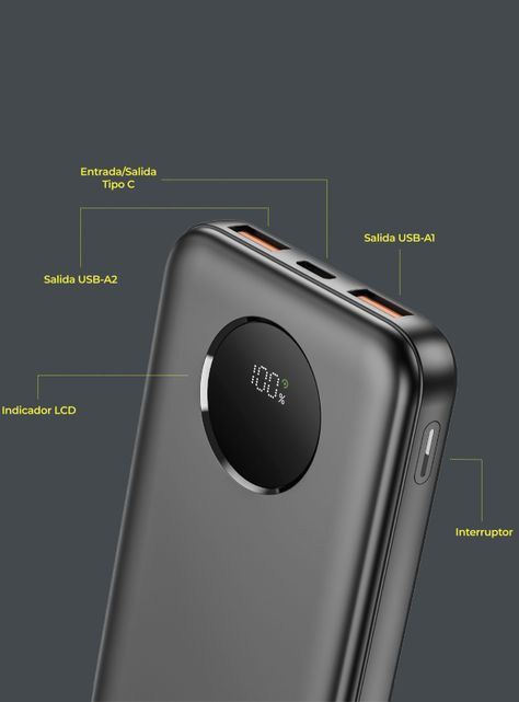 Batería Portátil con Pantalla LED 10.000 mAh-2