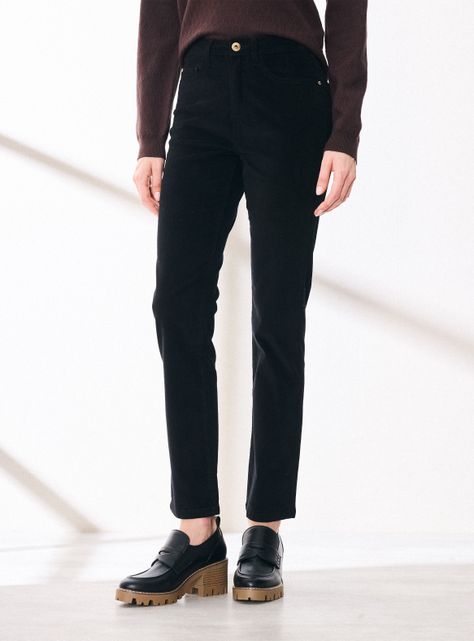 Pantalón de Cotelé Fino Slim Fit-0