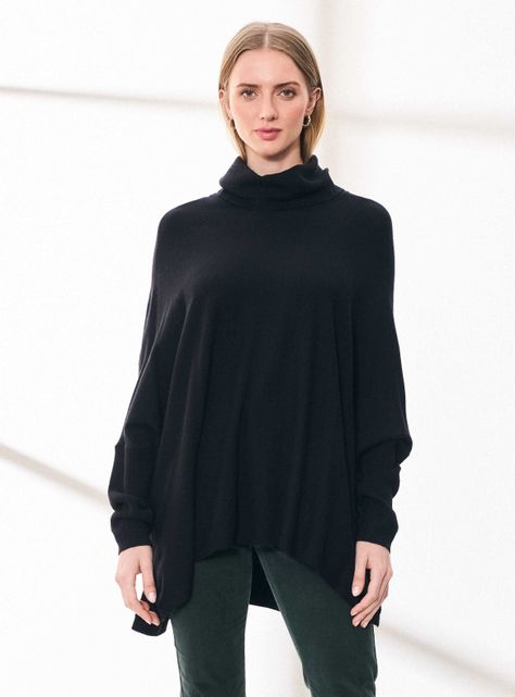 Sweater Tipo Poncho Liviano-0