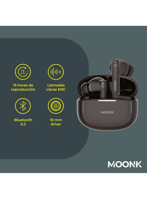 Audífonos Bluetooth True Wireless ENC Negro-1