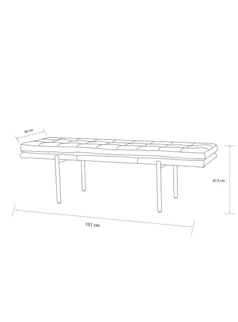 Banqueta Park Cuero 150 cm-1