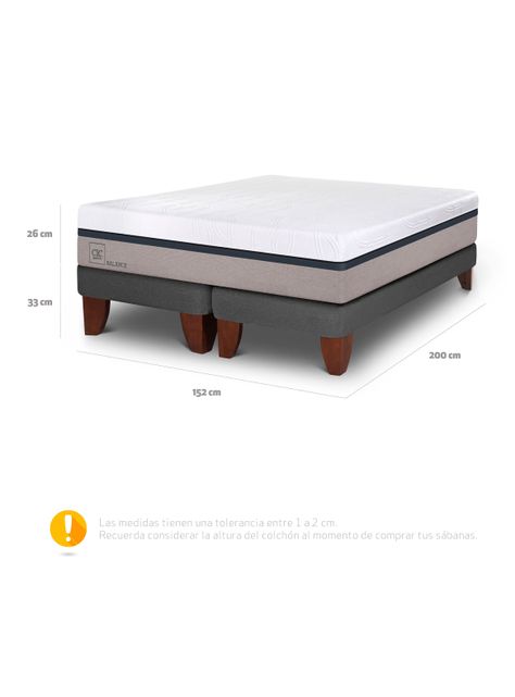 Cama Europea Balance 2 Plazas Base Dividida-1