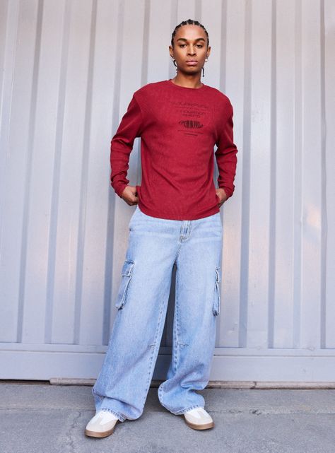 Jeans Estilo Skater Claro-4