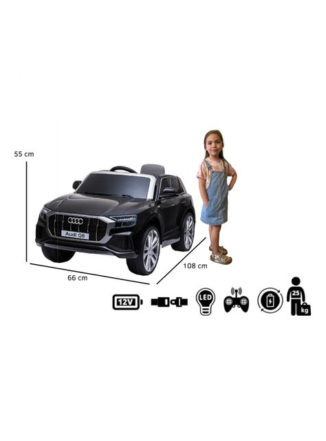 Auto a Batería 12V Audi Q8 Negro-4