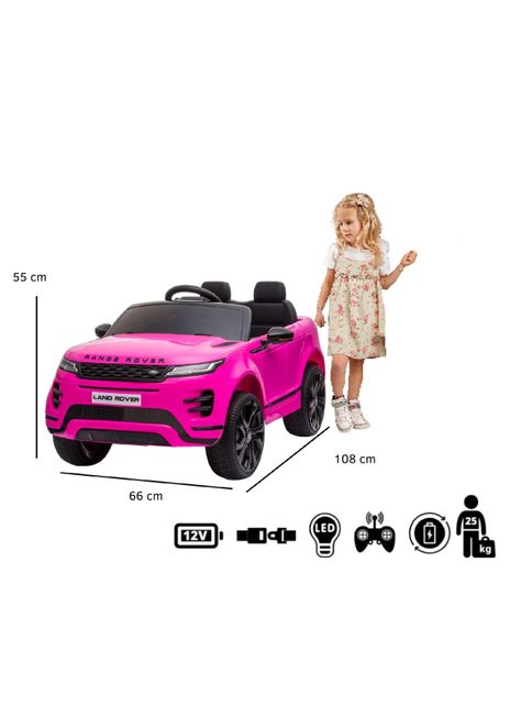 Auto a Batería Range Rover Evoque Rosado-4