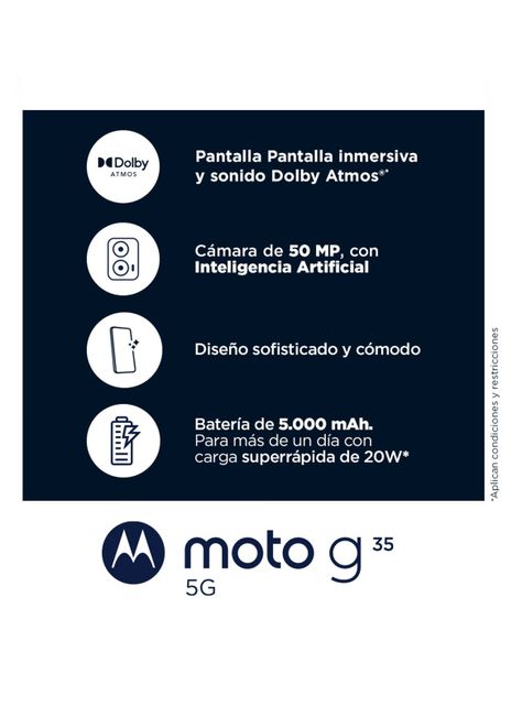 Smartphone G35 5G  128GB 6.7" Verde Liberado-4