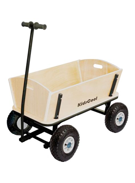 Carrito de Paseo Wagón Madera Blanco-0