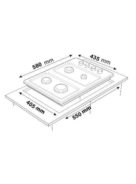 Encimera a Gas Sindelen 4 Quemadores CEG-4600IN-1