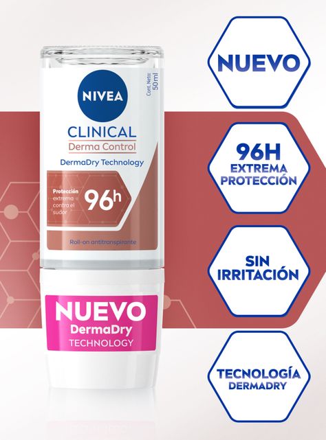 Clinical Antitranspirante Roll On F 50 ml-1
