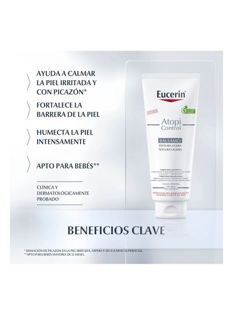 Bálsamo Eucerin Textura Ligera Atopi Control 400 ml-1