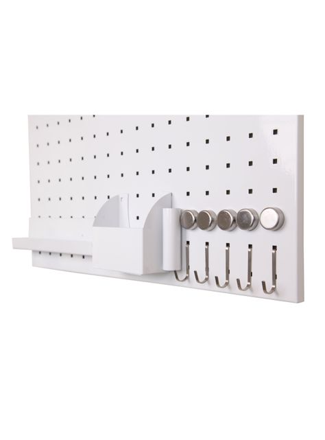 Organizador de Pared Blanco Metal-2