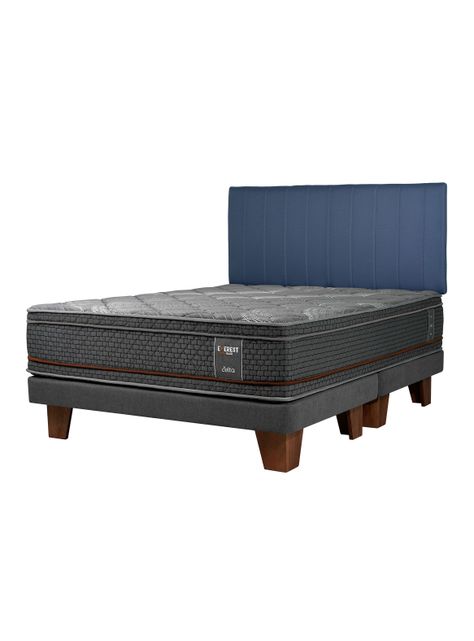 Cama Europea Everest Copper 2 Plazas Base Dividida + Respaldo-0
