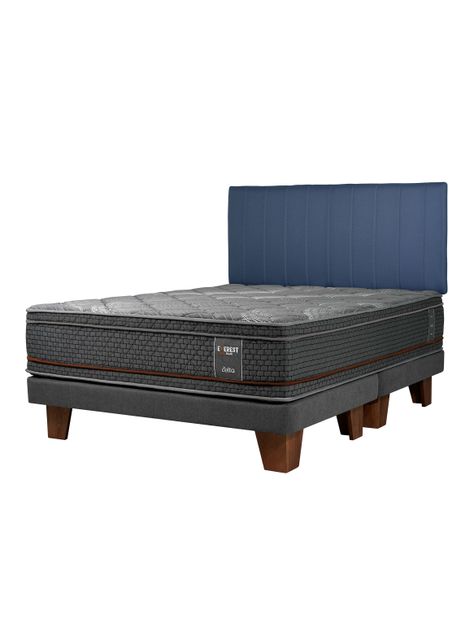 Cama Europea Everest Copper King + Respaldo Merci-0