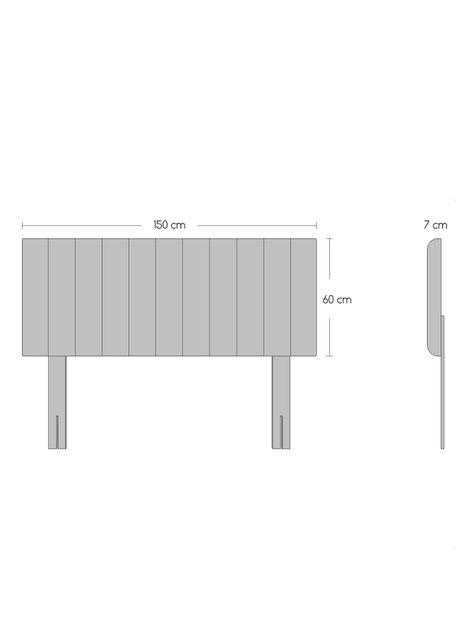 Cama Europea Everest Copper 2 Plazas Base Dividida + Respaldo + Velador Malaga Grey-1