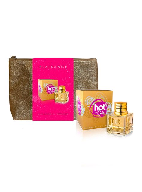 Set Perfume Hot In Gold EDP 80 ml + Cosmetiquero-0