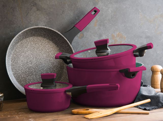 Batería de Cocina 8 Piezas Marble Soho Cherry-1
