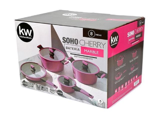 Batería de Cocina 8 Piezas Marble Soho Cherry-3