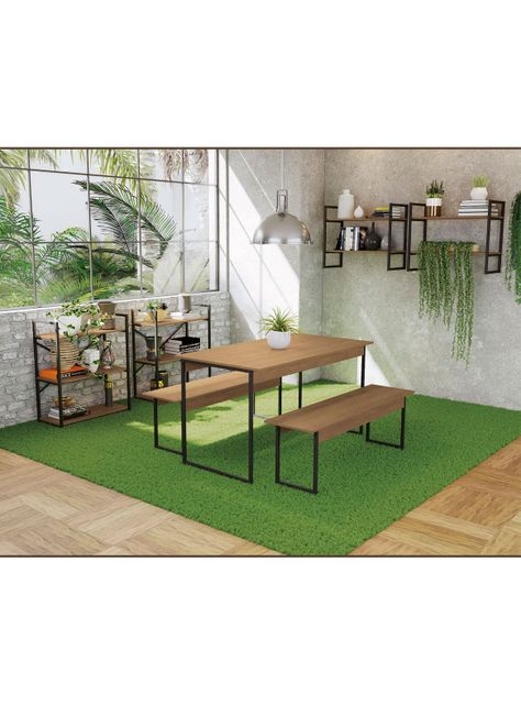 Juego Comedor Terraza Tandil + 2 Bancos-3