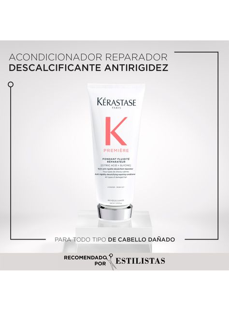 Set Reparación Cabello Premiere Concentré Décalcifiant Ultra-Réparateur 250ml + Shampoo Bain Décalcifiant Réparateur 250ml + Acondicionador Fondant Fluidité Réparateur 200ml Kérastase-3