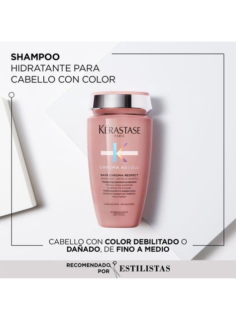 Set Reparación Cabello con Color Chroma Absolu Shampoo 250ml + Acondicionador 200ml + Serúm Chroma Thermique 150ml Kérastase-1