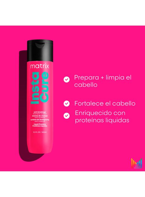 Set Shampoo 300ml + Acondicionador 300ml Reparación Cabello Dañado Instacure Matrix-2