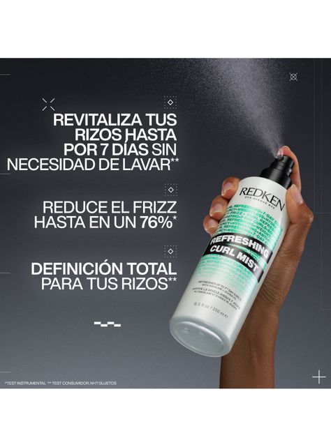Spray Revitalizante para Rizos Cabello Rizado Revive e Hidrata Entre Lavados Hybrid Curls 250ml Redken-2