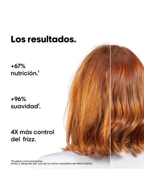Set Metal Detox Anti-Quiebre para Cabello Dañado y con Color Shampoo 300ml + Máscara 250ml + Aceite de la Gama 50ml-6