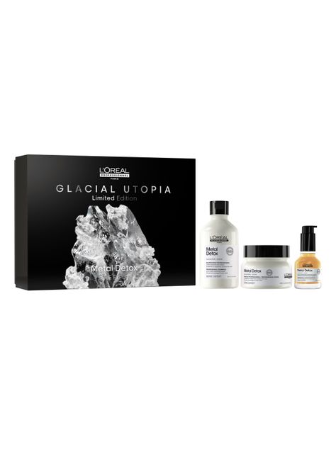 Set Metal Detox Anti-Quiebre para Cabello Dañado y con Color Shampoo 300ml + Máscara 250ml + Aceite de la Gama 50ml-2
