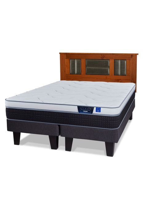 Cama Europea Nexus 2 Plazas Box Base Dividida + Respaldo Lorraine-0