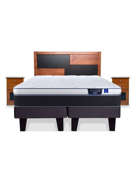 Cama Europea Nexus King + Set de Muebles Colonia-2