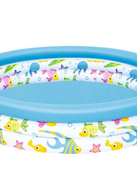 Piscina Inflable 3 Anillos Diseño Coral 140 L-1