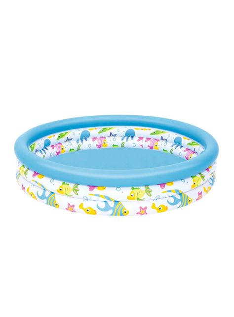 Piscina Inflable 3 Anillos Diseño Coral 140 L-0