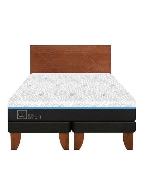 Cama Europea Green Infinity 2 Plazas Base Dividida + Respaldo Villarrica-2