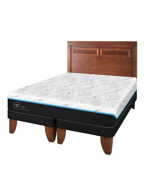 Cama Europea Green Infinity 2 Plazas Base Dividida + Respaldo Milan-0