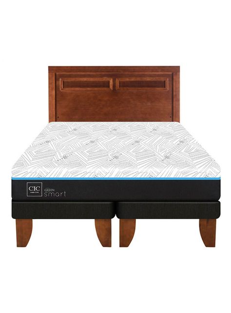 Cama Europea Green Infinity 2 Plazas Base Dividida + Respaldo Milan-2