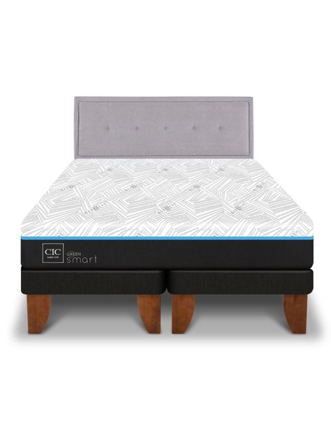 Cama Europea Green Infinity 2 Plazas Base Dividida + Respaldo Ganges-2