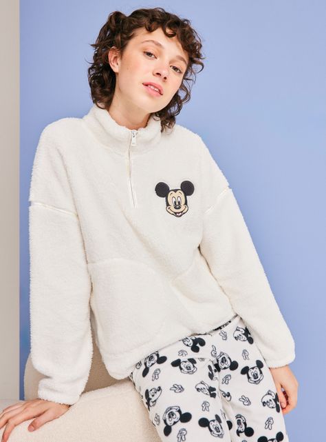 Pijama Disney Mickey Polerón Coral Pantalón Polar-0