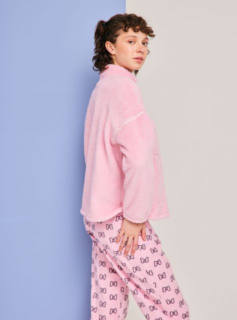 Pijama Disney Minnie Polerón Coral Pantalón Polar-1