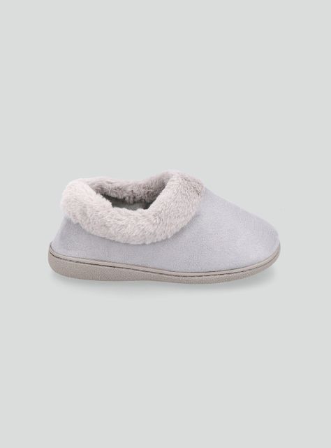 Pantufla Botita Suede con Piel-1